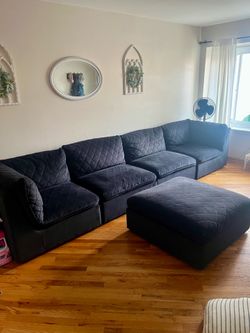 Navy blue couch