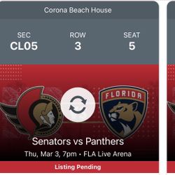Florida Panthers v Ottawa Senators