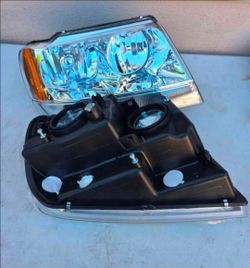 99-04 Jeep Grand Cherokee Headlights Luces Faros Calaveras Micas Faroles Headlamps