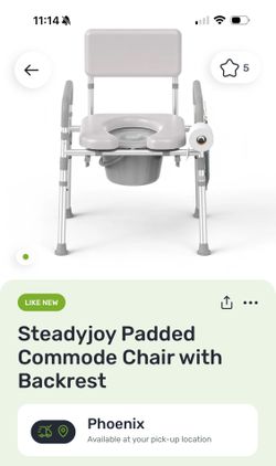 Padded Commode Chair