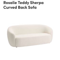 White Sherpa Teddy Couch