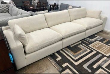 Warehouse Sale! Feather Cloud 140" Plush Sofa Couch