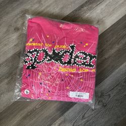 pink sp5der hoodie 