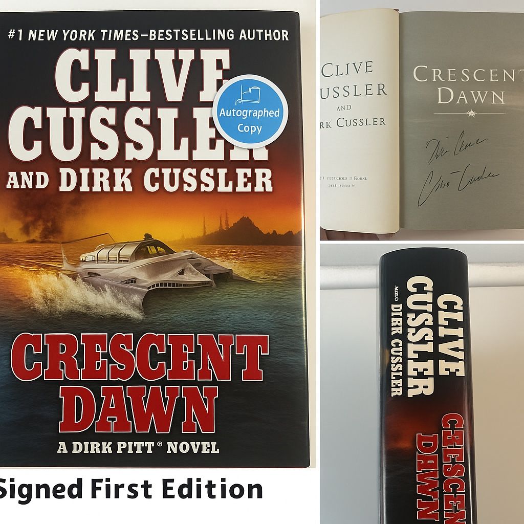 Signed First Edition – Crescent Dawn by Clive Cussler & Dirk Cussler (Hardcover)