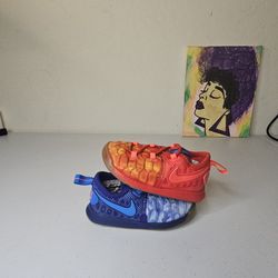 Size 6c - Kids Fire & Ice Nike KD's - $30