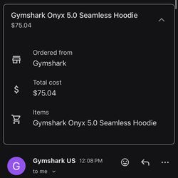 Gymshark Onyx 5.0 Seamless Hoodie Black/Onyx Grey MED Muscle fit (David Laid 2015)