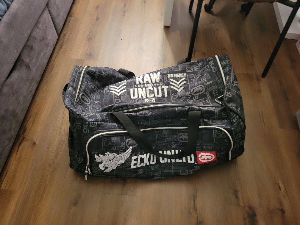 Echo Raw Uncut Duffle BLACK Bag W Wheels 