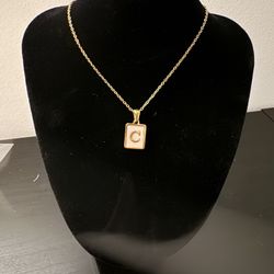 Initial Pendant Letter C
