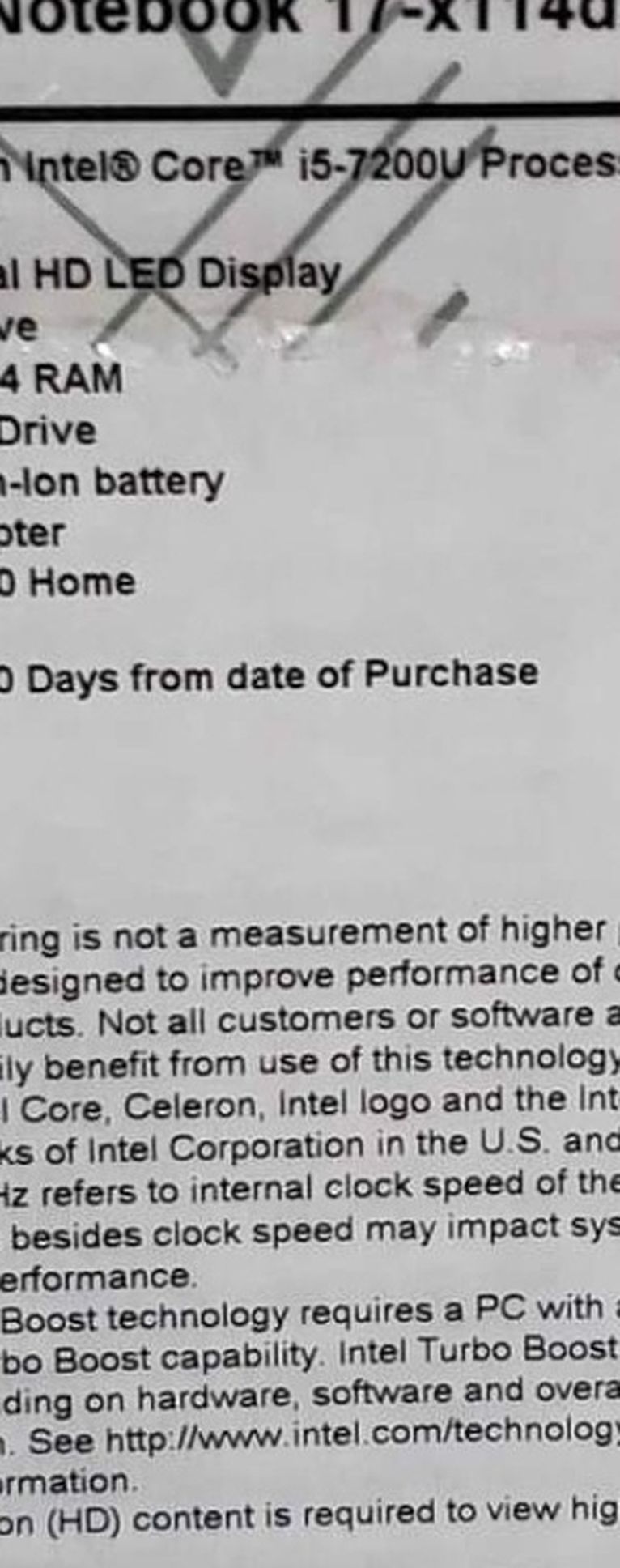 Hp Laptop 17" Core I5