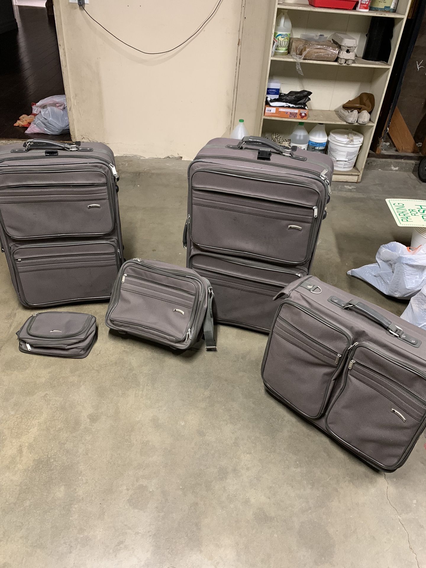 Luggage- 5 Piece Set Of Delsey Suitcases 