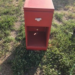 Red Side Table