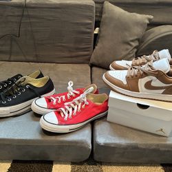 Women’s shoe size 10, Converse and Nike Air Jordan
