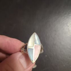 925 Silver Cross And Ring Set 