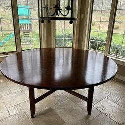 BIG Table - 8-seat round Wood Dining / Conference Table  