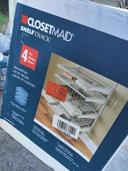 ClosetMaid ShelfTrack 4-Tier Drawer Kit White