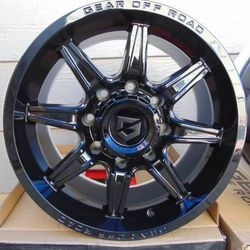 4 New Gloss Black 18X9 Gear Offroad Rims *8X170* FORD* *F250* *EXCURSION* *+18MM Offset*