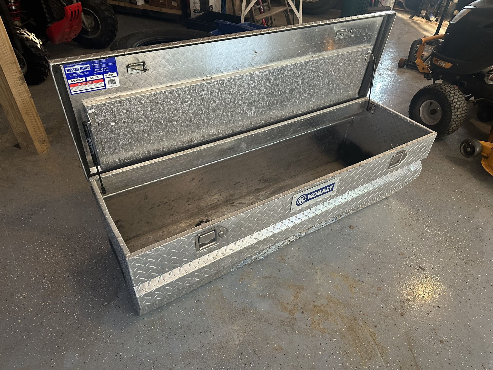 KOBALT 57" Aluminum Chest Secure Lock Truck Tool Box Low Profile Only $250 Retails OVER $430