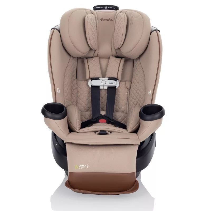 Brand New Evenflo Gold Revolve 360 Extend All-in-One Rotating Convertible Car Seat with SensorSafe- Travertine