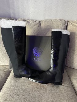 Like New Vince Camuto Black Knee-High Riding Boots