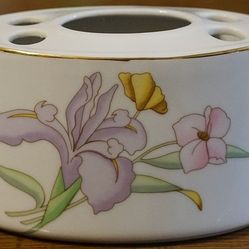 Floral Ceramic Toothbrush And Toothpaste Holder