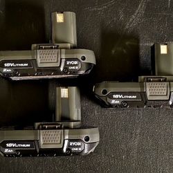 Ryobi 18V 2.0Ah Batteries – Brand New