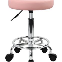 pink rolling stool