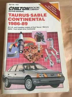Chilton Taurus•Sable Continental 1986-89