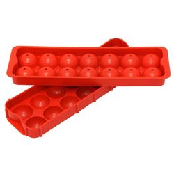 Brand New Round Red 14 Ball Silicone Ice Tray (KOLORAE)

