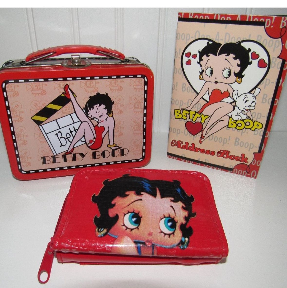 Betty Boop Mini Trinket/Lunch Box, Wallet, Address Book