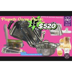 Princess House Plato Rectangular BBQ Y Sus Utensilios Jarra Vasos Hielera Picador Y Olla 6qt