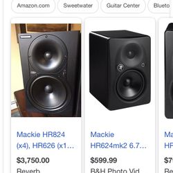 Mackie HR624 Speakers And Subwoofer