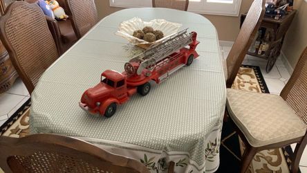 vintage FIRE TRUCK 36 inch cast iron FIRE TRUCK vintage