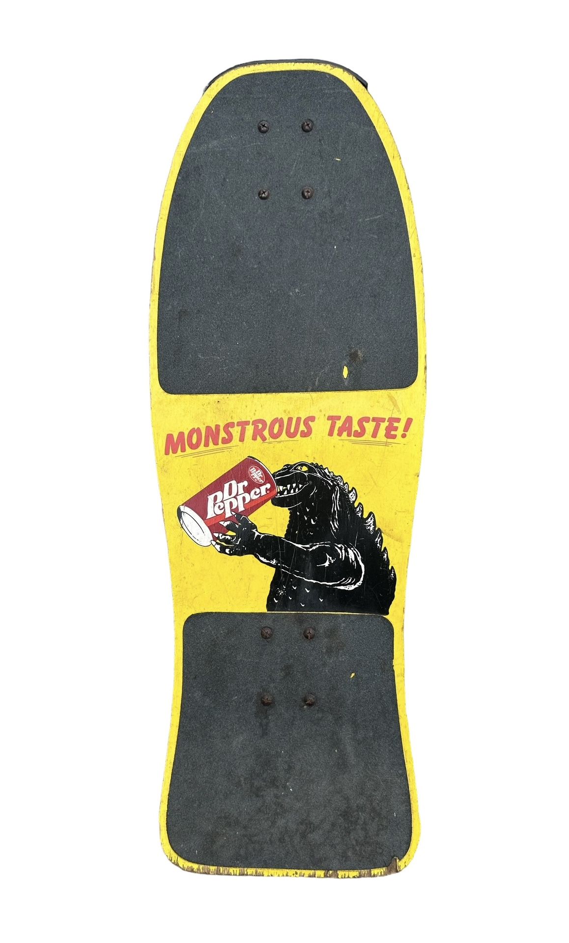 Vintage 1985 Promotional Godzilla x Dr. Pepper Collaboration Skateboard