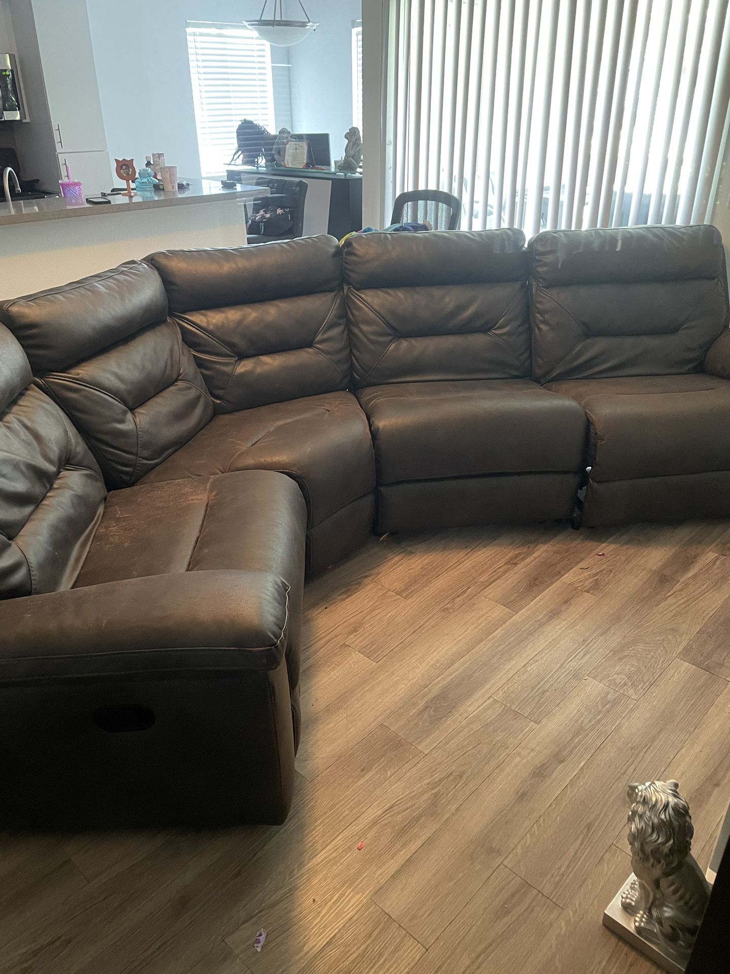 GRAY Recliner Sectional Couch  
