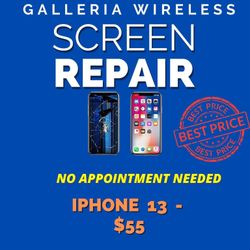 Cell Phone Repair - Apple iPhone 13 LCD Fix Repair $55 @galleriawireless