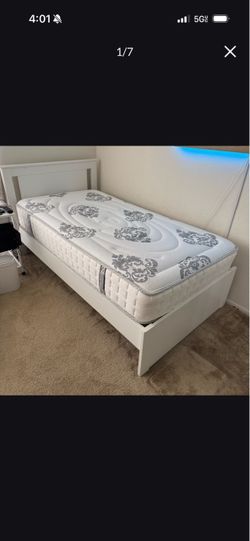 IKEA SONGESAND Twin Bed Frame and 10” Hybrid Firm Mattress Very Clean and Excellent Condition