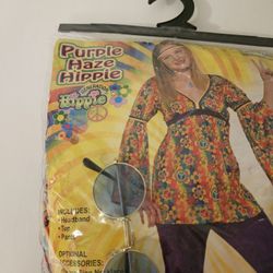 Halloween costume Purple Haze Hippie. 