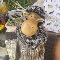 Adorable Holiday Moose. Can Add More Holidau Decor.