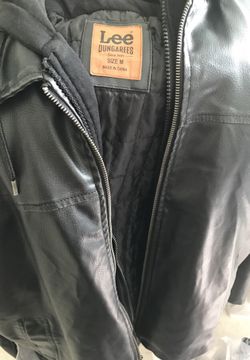 Black leather jacket by Lee Dungaries