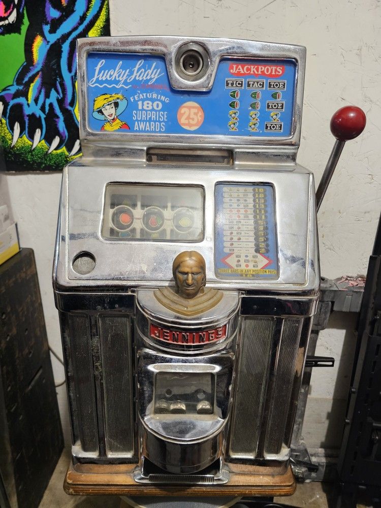 Jennings 25 Cent Lucky Lady Slot Machine