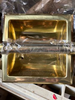 Brass roller paper holder