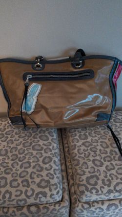 Brighton Fashionista Yellow Coated Canvas Leather Handbag World Travel Tote