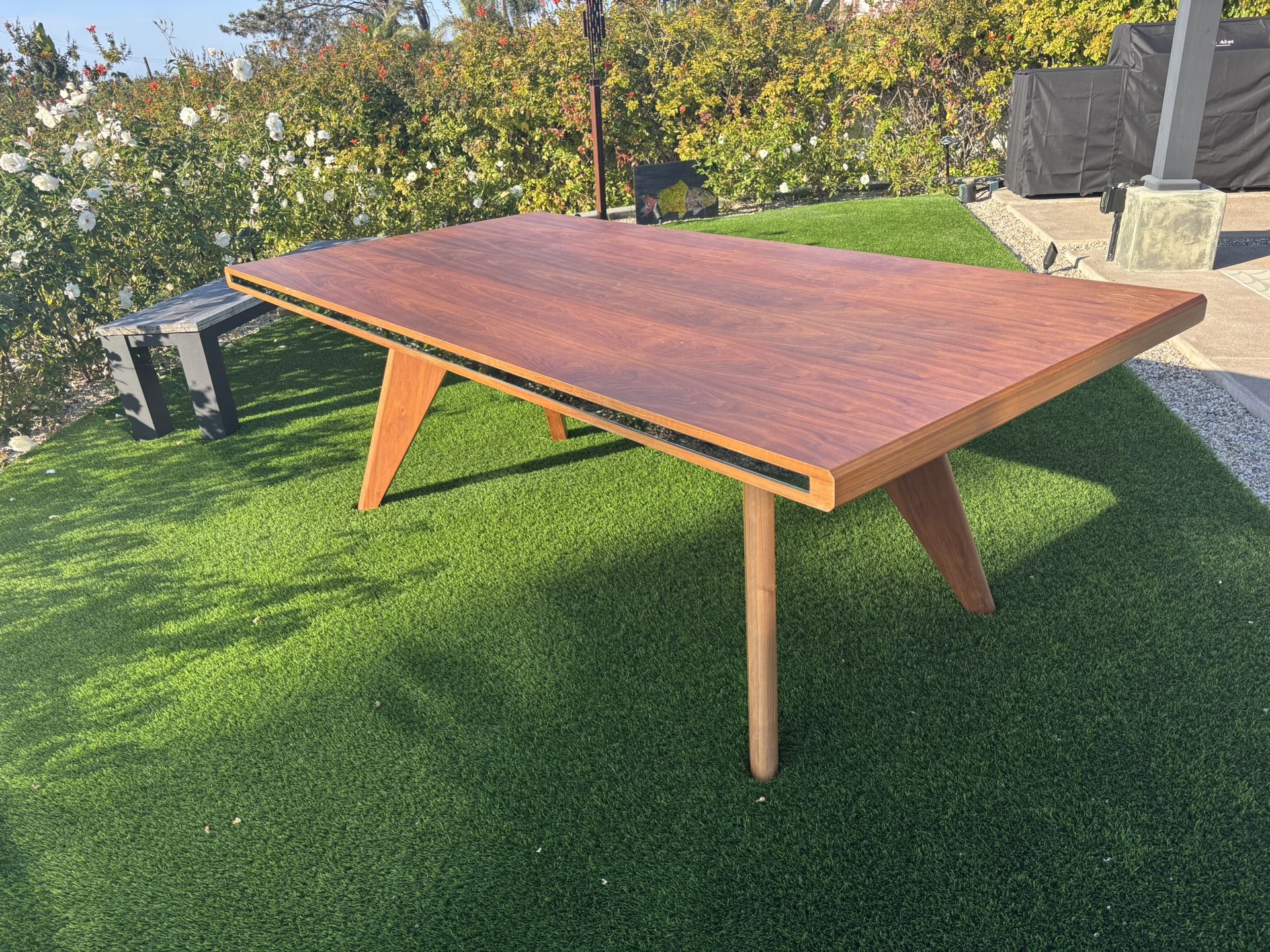 Stylish solid wood indoor dining table