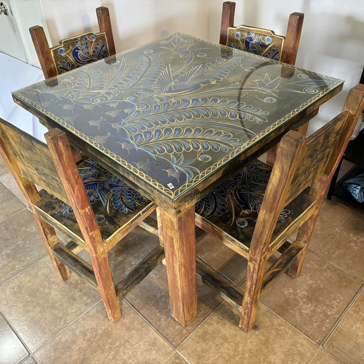 Hand Painted Table And Chairs