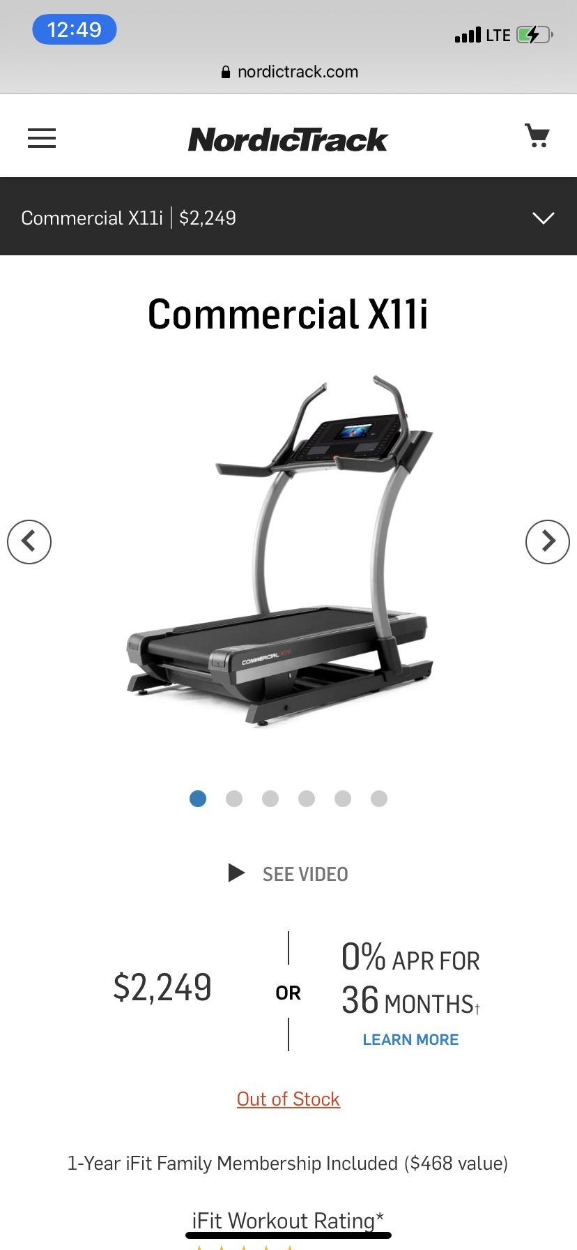 Nordictrack Commercial x11i Treadmill