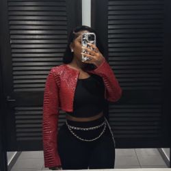 Red Leather Jacket 