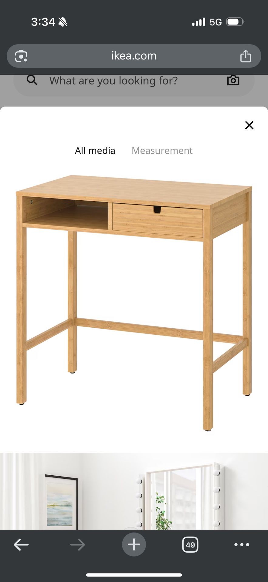 NORDKISA IKEA Dressing Table / Desk