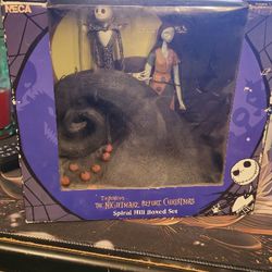 Vintage Nightmare Before Christmas Spiral Hill Boxed Set Jack & Sally NECA J1