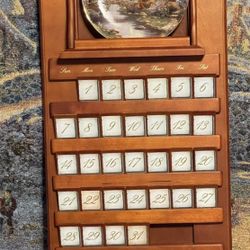 Thomas Kinkade  Calendar w/ Tiles