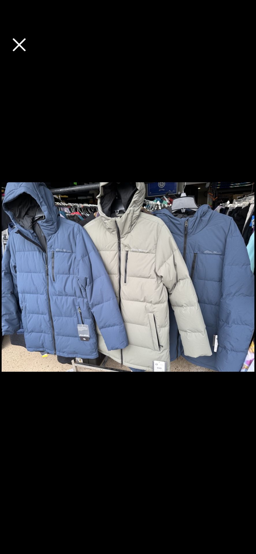 Eddie Bawer Size SMall XLarge And XXL Men's Glacier Peak Seamless Stretch Down Parka 